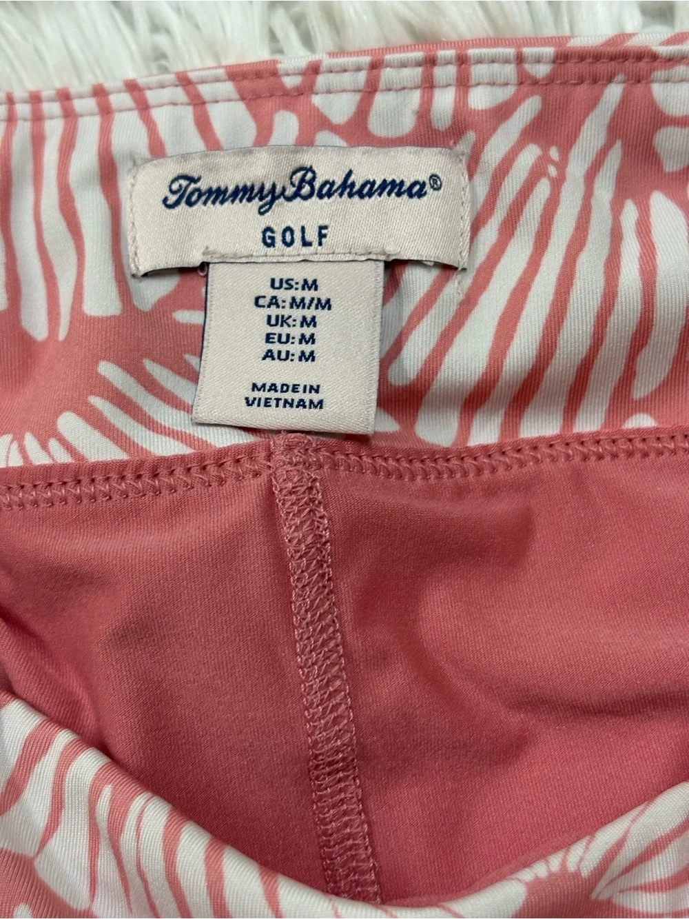 Tommy Bahama Coral and Cream Printed Golf Skirt
